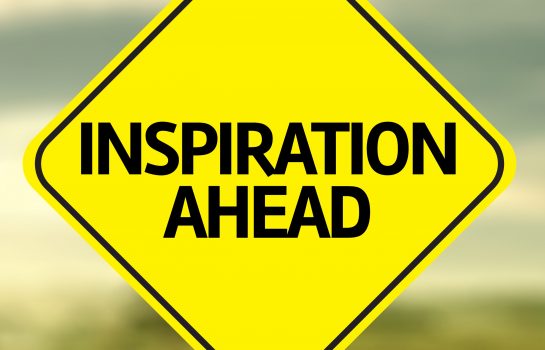 a sign which says "inspiration ahead"
